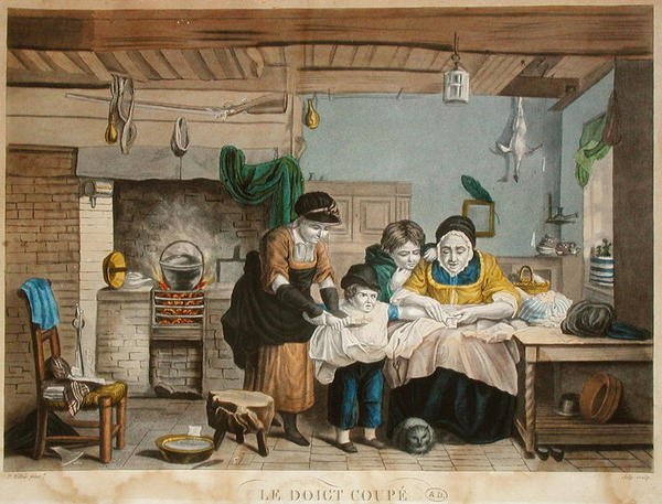 Leikattu sormi, Jolyn kaiverrus, noin 1830-40 (värillinen kaiverrus). tekijältä David (after) Wilkie