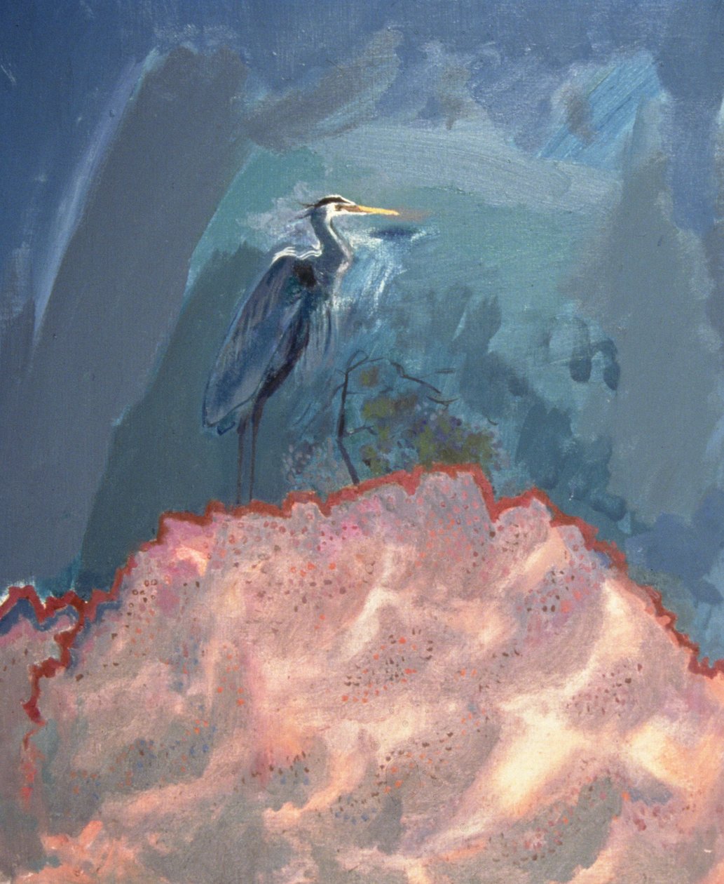 Great Blue Heron (öljy kankaalle) tekijältä David Alan Redpath Michie