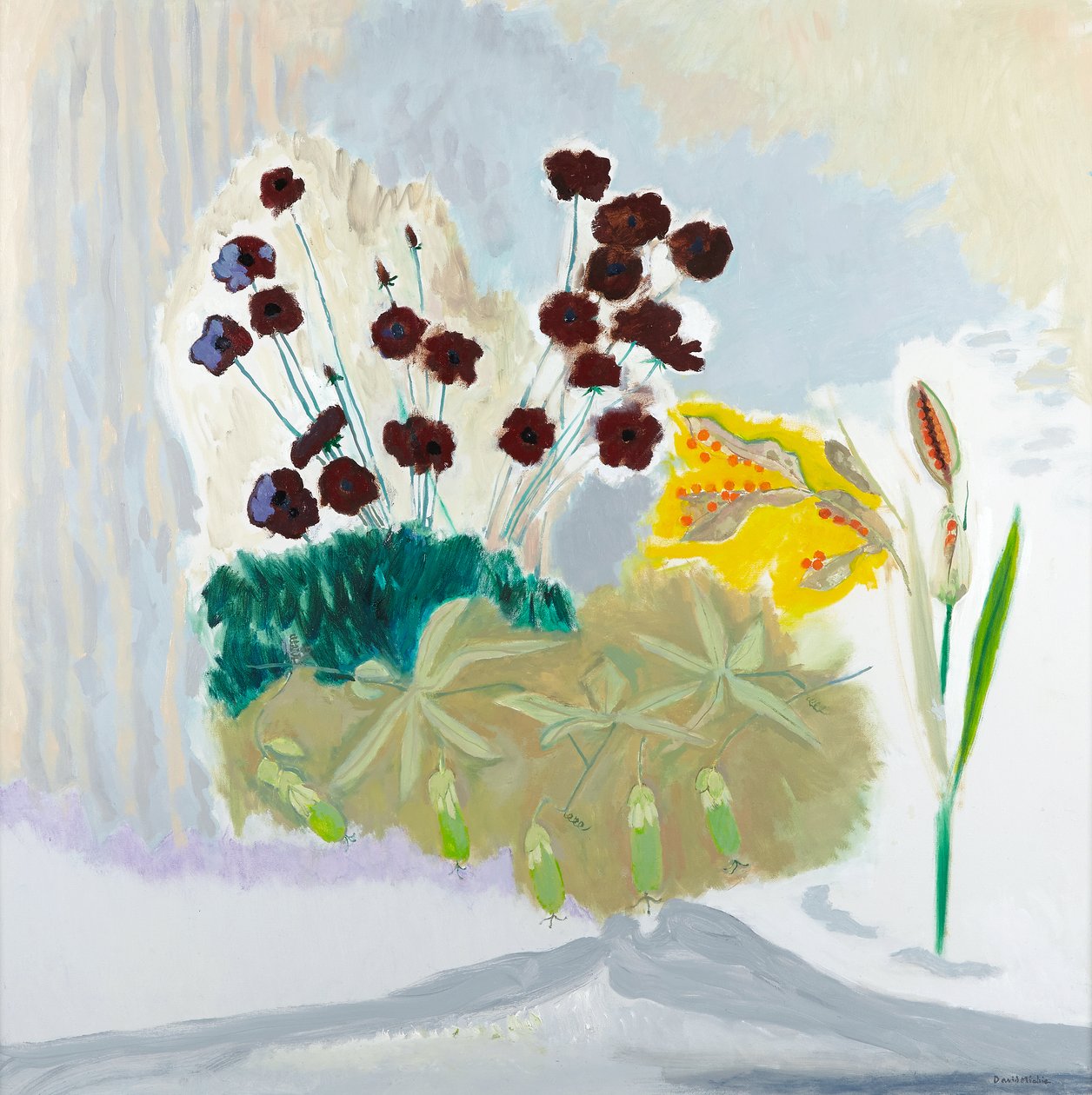 Seedpods and Cosmos, 2010 (öljy kankaalle) tekijältä David Alan Redpath Michie