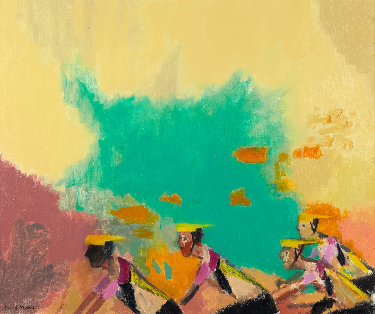 Pyöräilijät, n. 1997-1998 (öljy kankaalle) tekijältä David Alan Redpath Michie