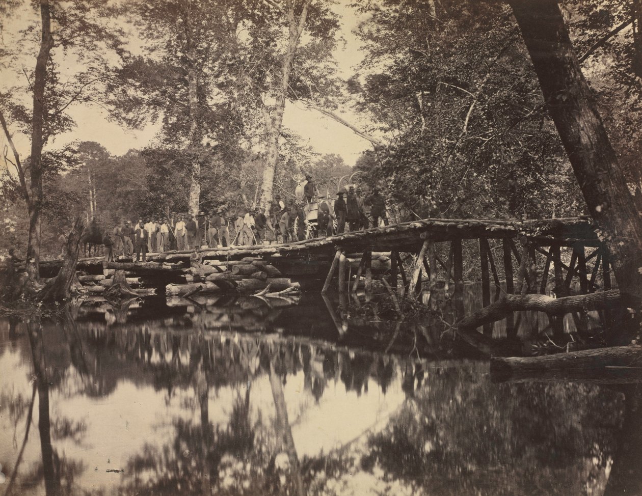 Military Bridge, Across the Chickahominy, Virginia, 1862. tekijältä David B. Woodbury