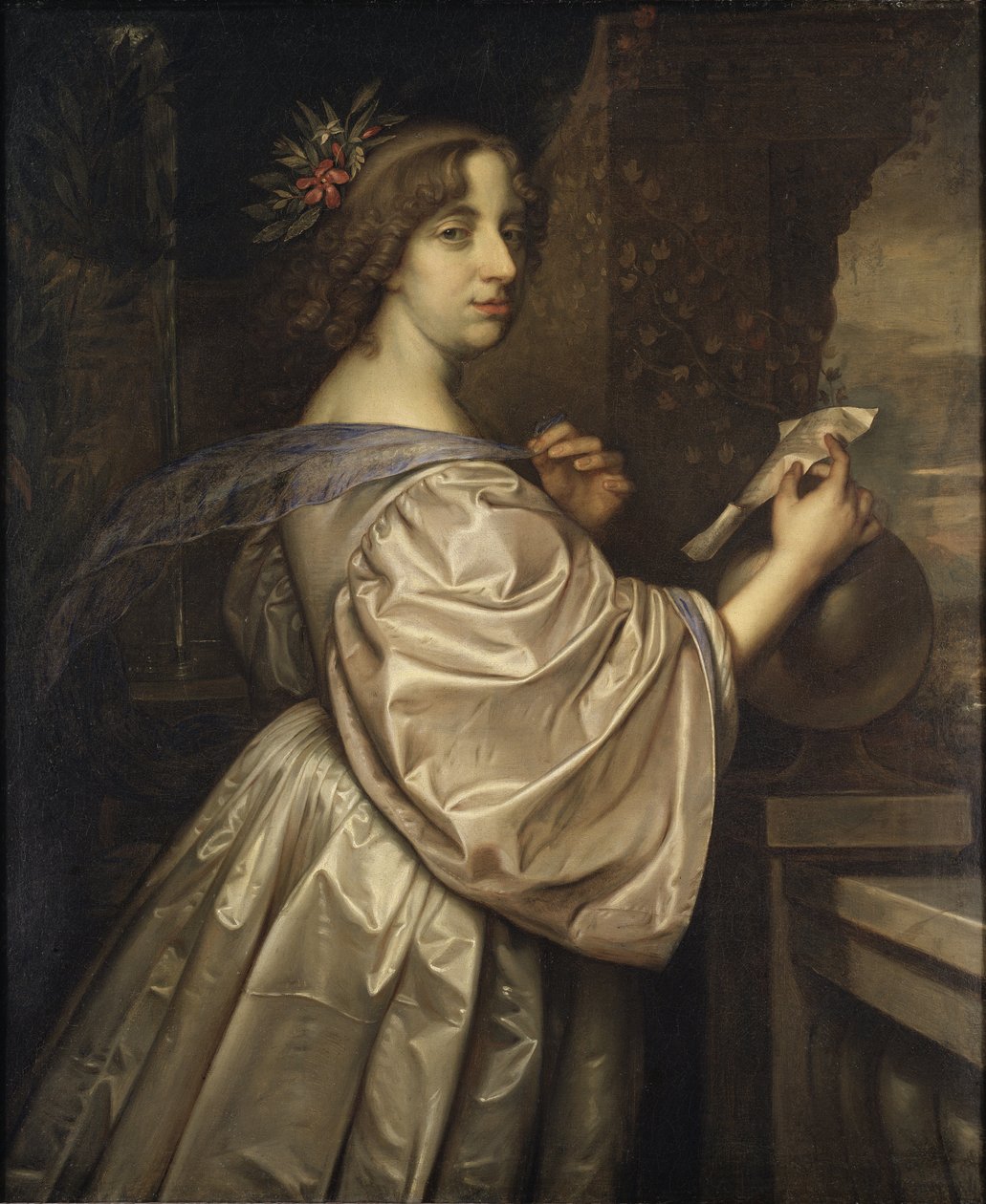 La reine Christine de Suede - Muotokuva Ruotsin kuningatar Kristiinasta (1626-1689), Beck, David (1621-1656). Öljy kankaalle tekijältä David Beck