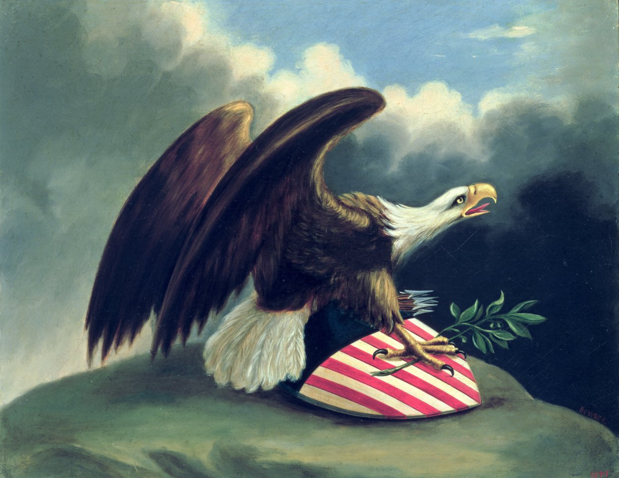 Bald Eagle and the Shield of the United States, n. 1847 tekijältä David Bustill Bowser