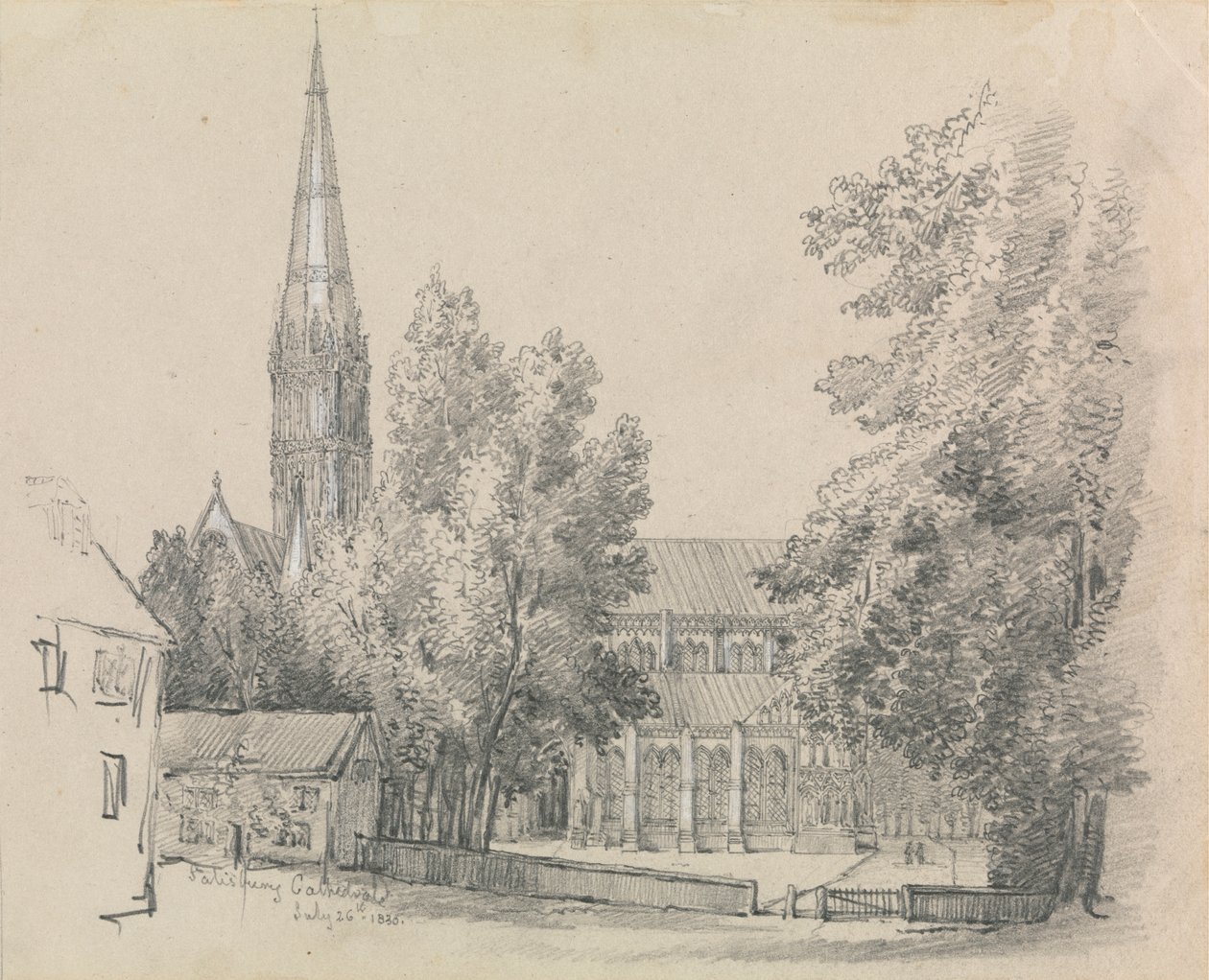 Näkymä Salisburyn katedraalille tekijältä David Charles Read