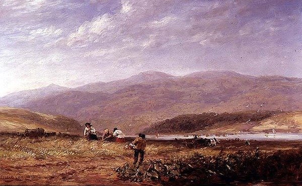 Heinäntekit Walesin maisemassa tekijältä David Cox