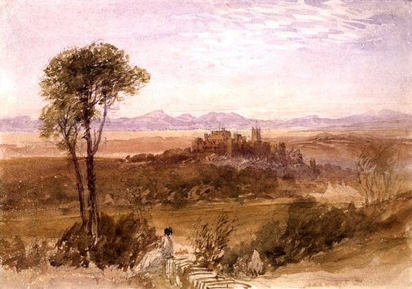 Lancaster (vesiväri ja lyijykynä paperille) tekijältä David Cox