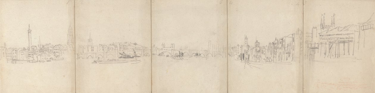Panorama Vanha Lontoon silta tekijältä David Cox