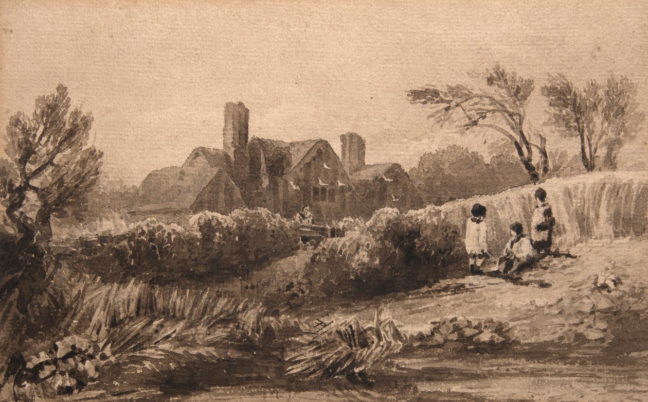 Selly Hill Farm (akvarelli) tekijältä David Cox