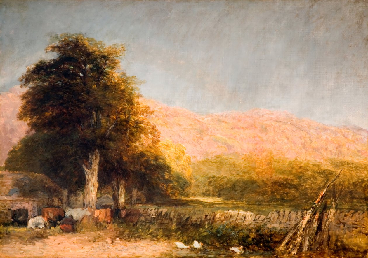 Maatila Bettws-y-Coedissa, 1856. tekijältä David Cox the elder