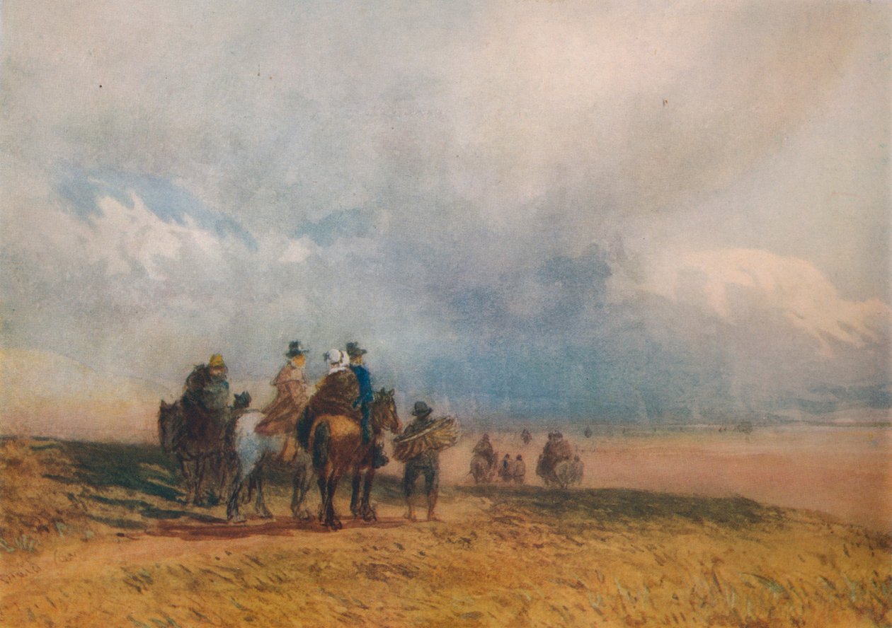 Crossing the Sands, Ulverston, c1834 tekijältä David Cox the elder