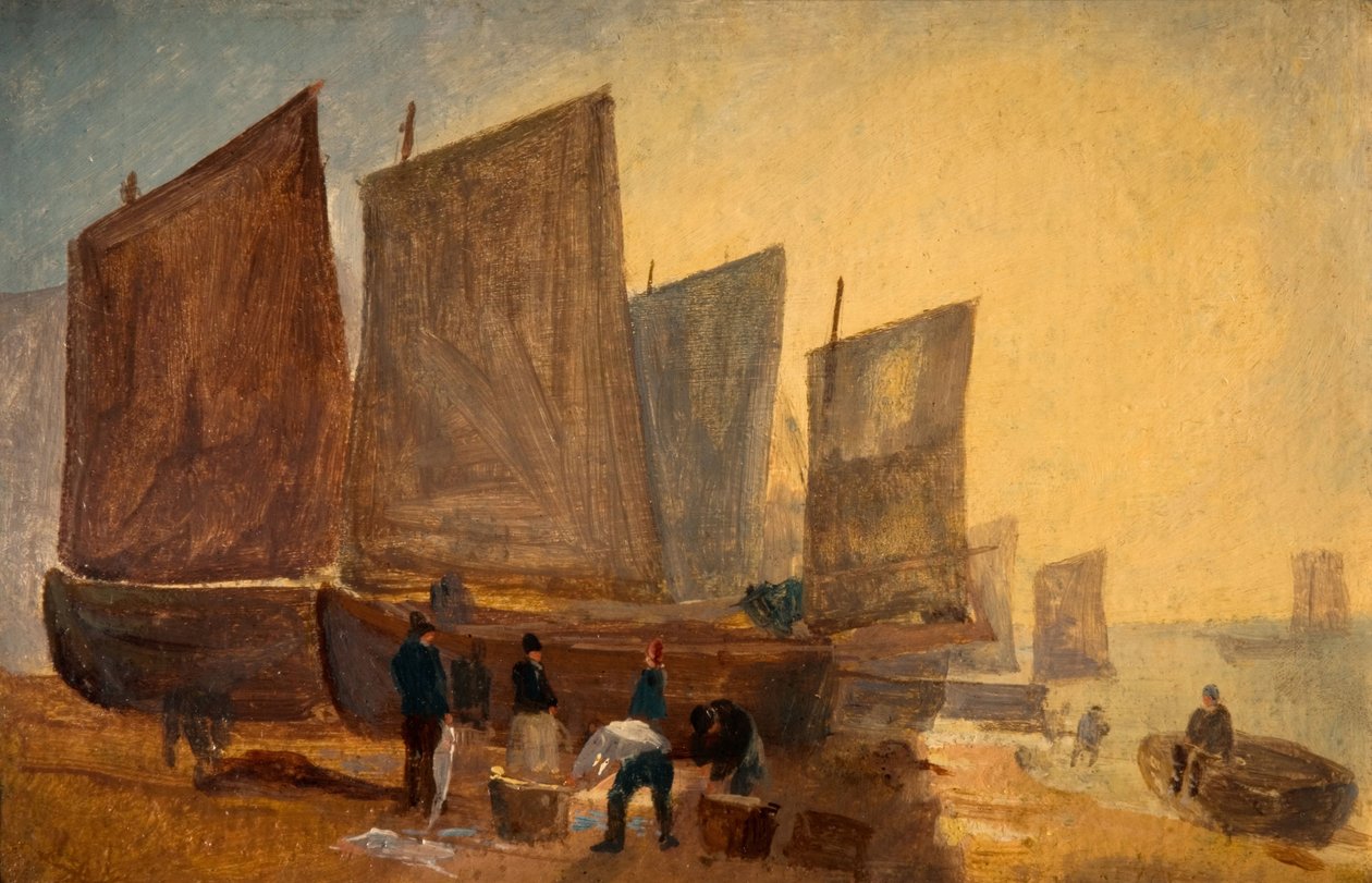 Kalastusveneet, Hastings, 1813. tekijältä David Cox the elder