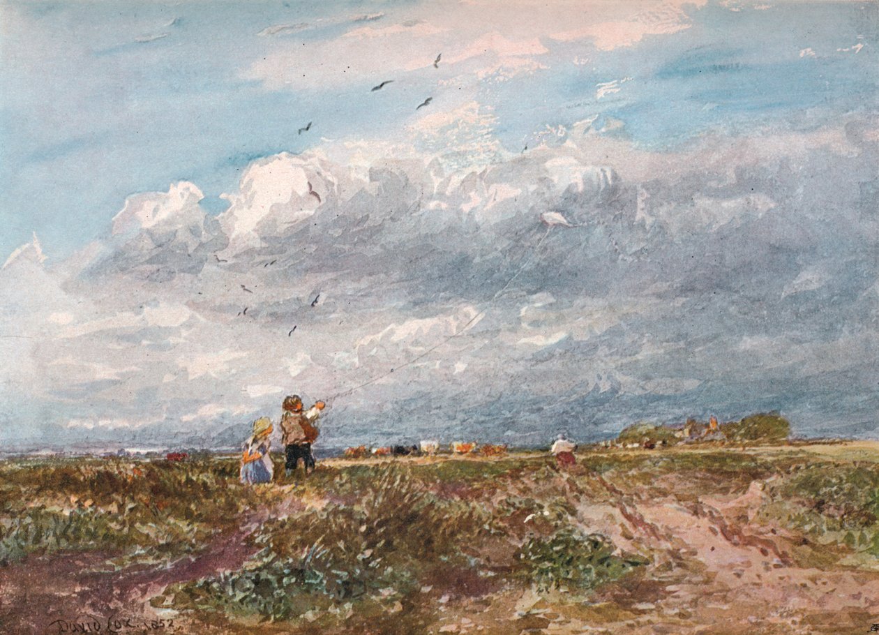 Leijan lentäminen, 1852 tekijältä David Cox the elder