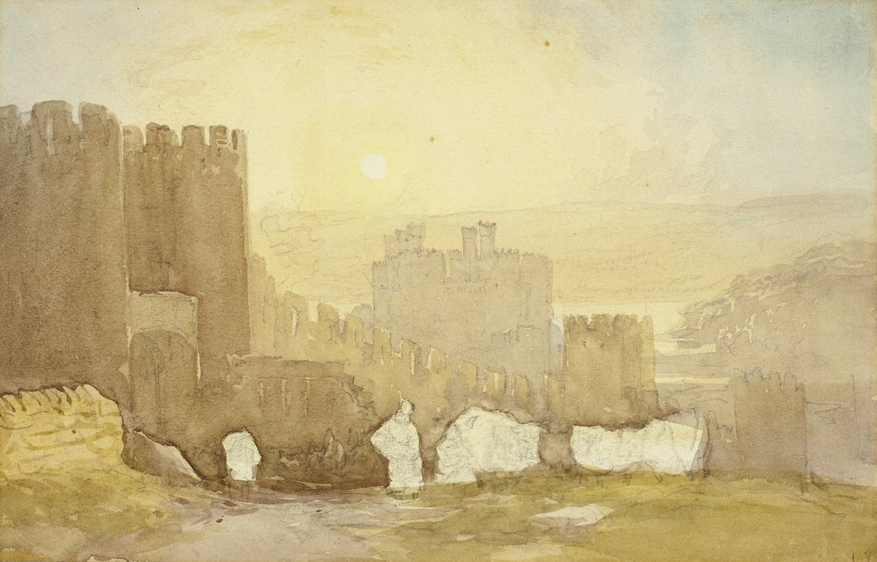 Auringonnousu, Conwayn linna tekijältä David Cox the elder