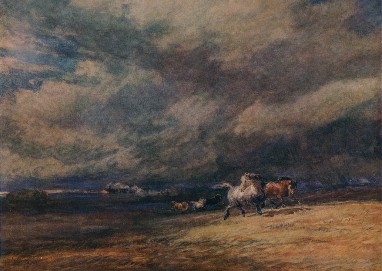Yöjuna, 1849 tekijältä David Cox the elder