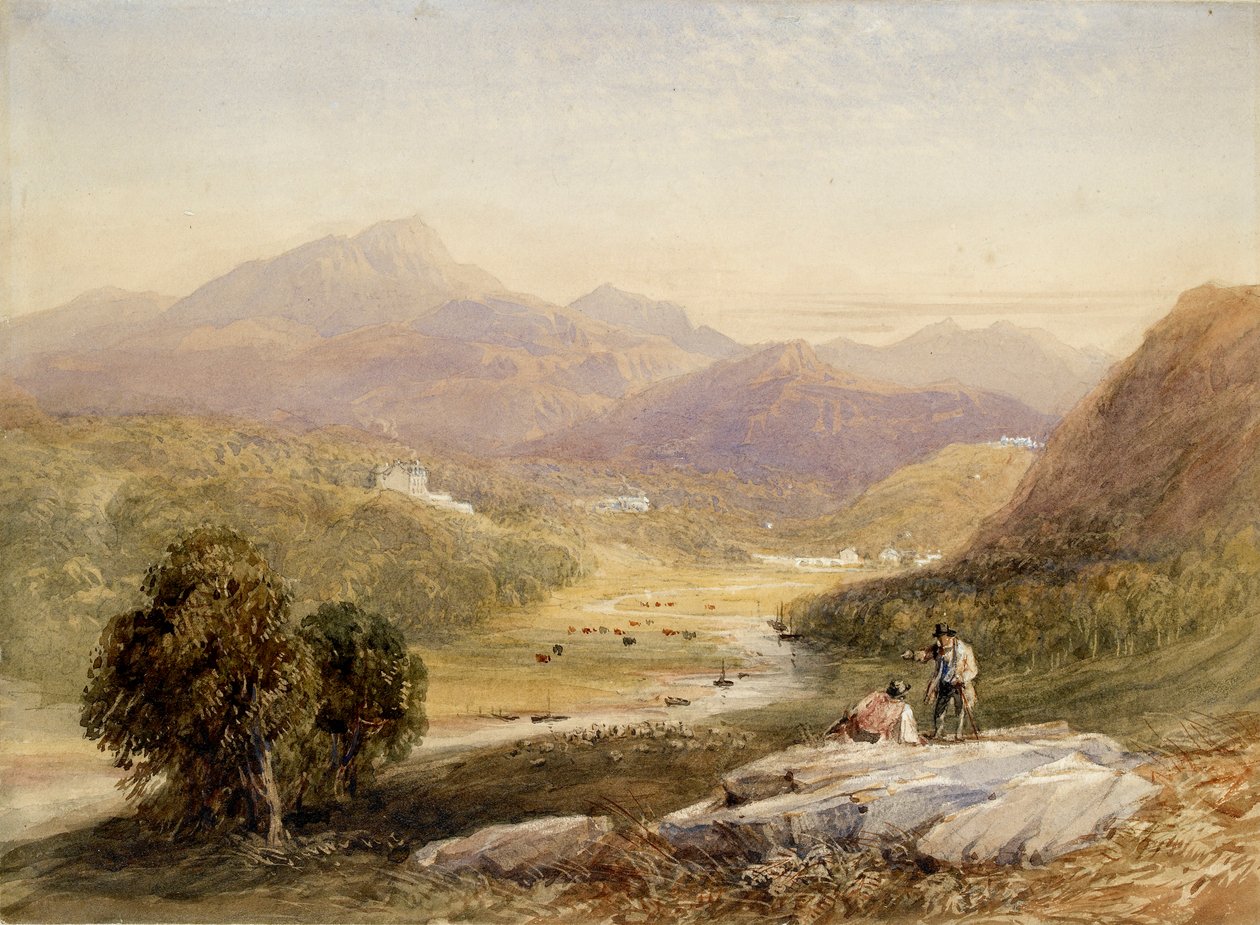 Ffestiniogin laakso, Merionethshire, 1800-luku tekijältä David Cox the elder