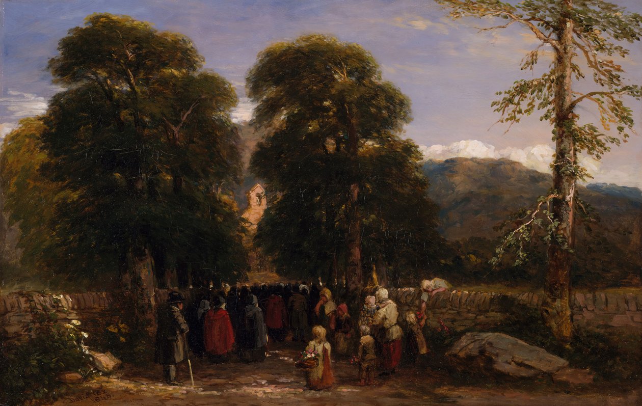 Walesin hautajaiset, 1848. tekijältä David Cox the elder