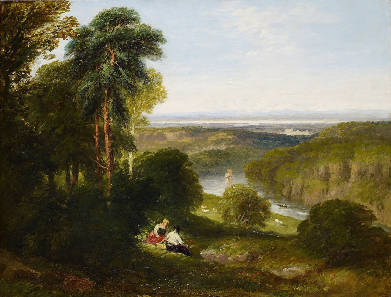 Wyndcliffe, Wye-joki, 1842. tekijältä David Cox the elder