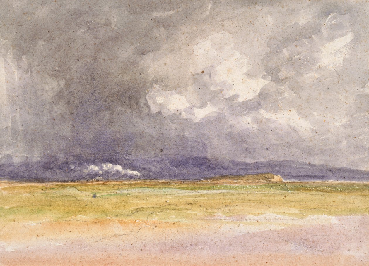 "Juna rannikolla", 1850 tekijältä David Cox the elder
