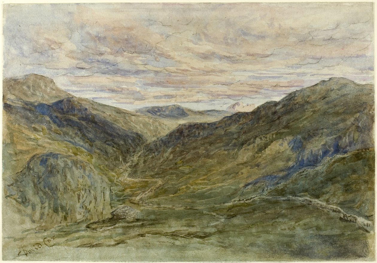 Näkymä Walesissa tekijältä David Cox the elder