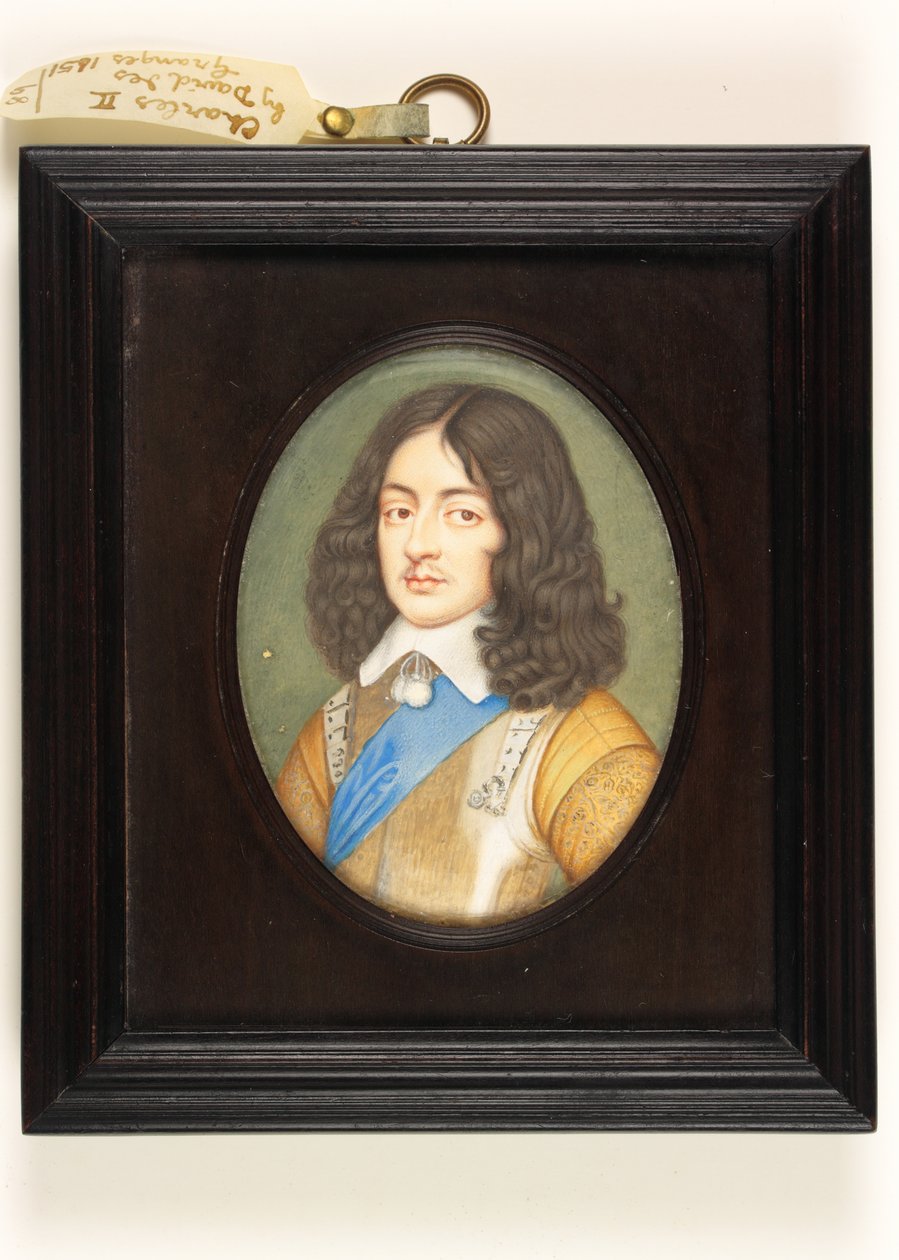 Kaarle II nuorena miehenä (akvarelli vellum) tekijältä David Des Granges