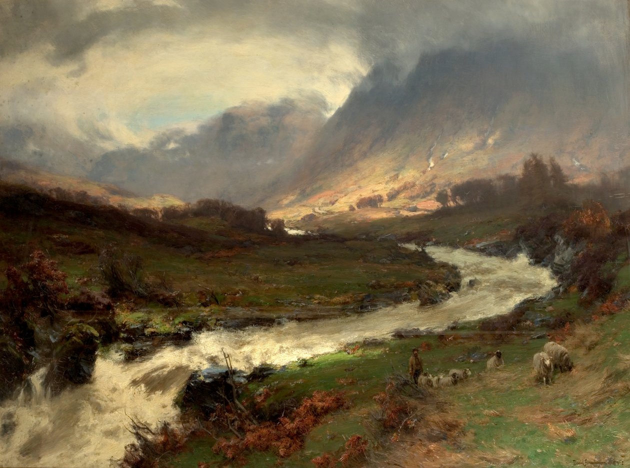 Break in the Storm, Glen Lyon, Perthshire, Skotlanti, 1891-92 tekijältä David Farquharson