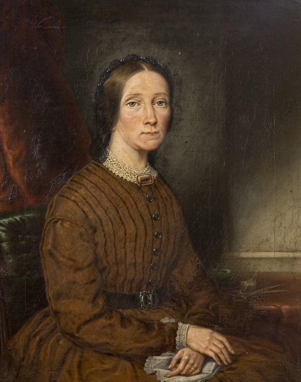 Taidemaalarin vaimo Harriet (1809–1868), n. 1868 (öljy kankaalle) tekijältä David Gee