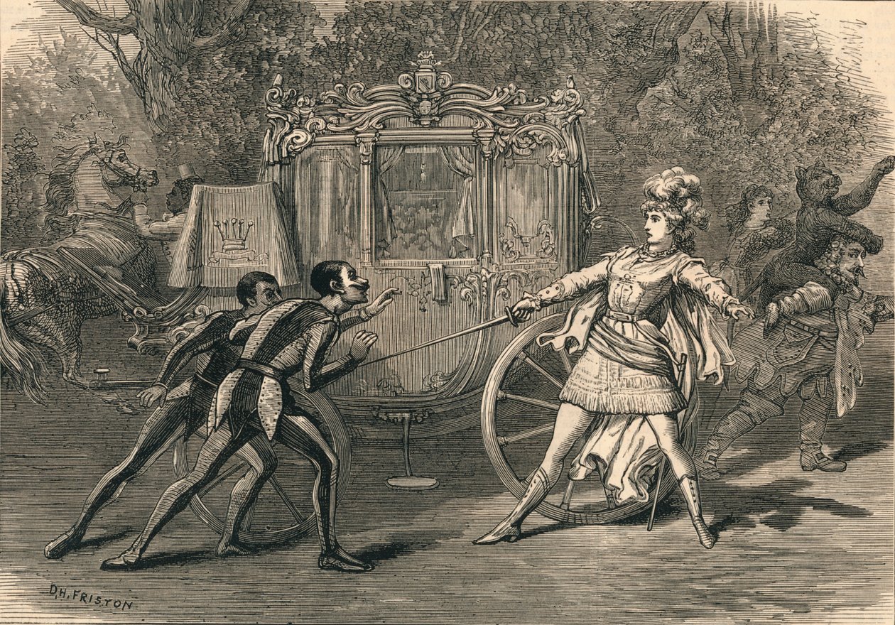 Kohtaus Covent Gardenin pantomiimista, 1878. tekijältä David Henry Friston