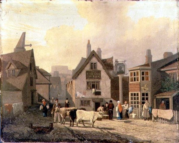 King Street Gates, Norwich (öljy myllylaudalle) tekijältä David Hodgson