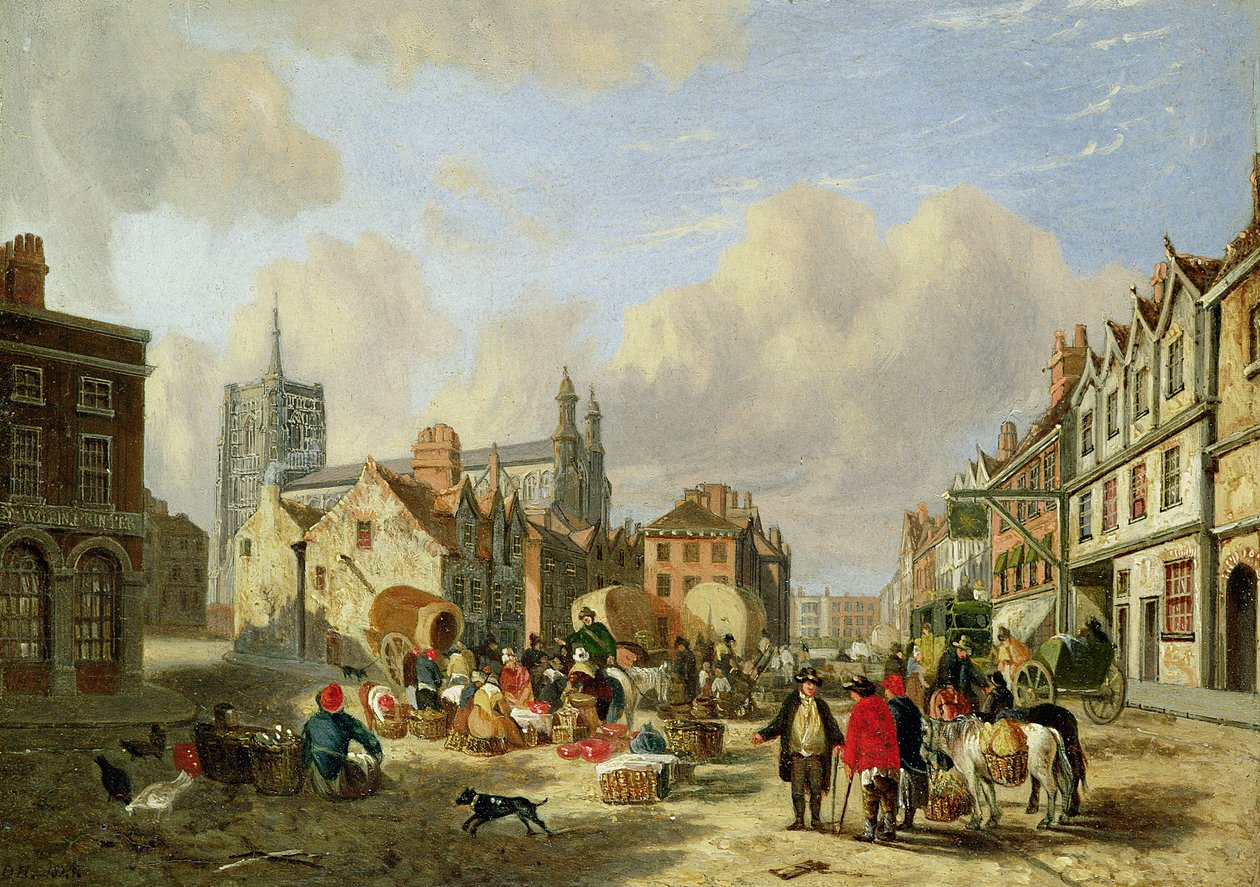 Haymarket, Norwich, 1825 tekijältä David Hodgson