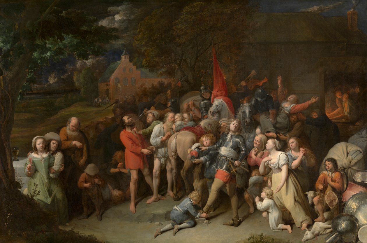 Ryöstelevät sotilaat (öljy kankaalle) tekijältä David III Ryckaert