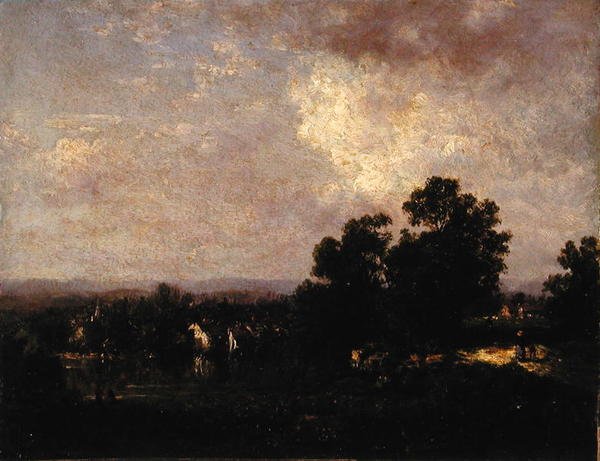 Wallkill Scenery, n. 1885 (öljy levylle) tekijältä David Johnson