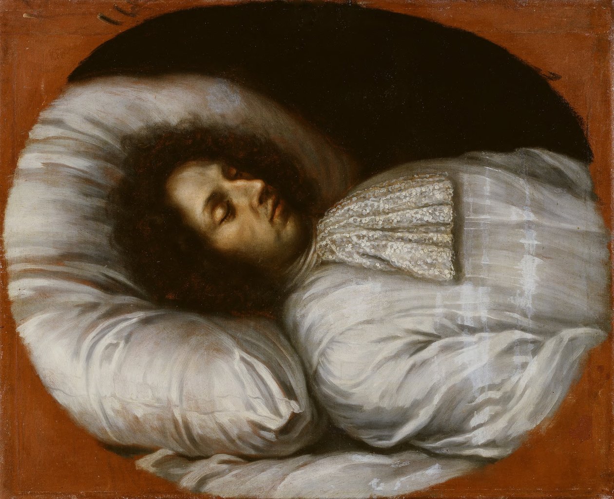 Kaarle XI (1655–1697), Ruotsin kuningas, Zweibrückenin palatiinikreivi, kuolinvuoteellaan, 1697 tekijältä David Klöcker Ehrenstrahl