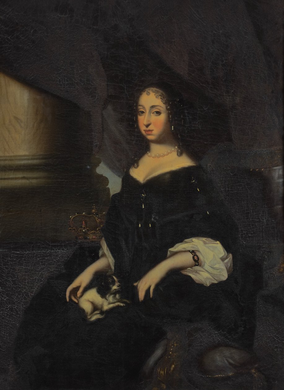 Hedvig Eleonora von Holstein-Gottorp (1636–1715) -muotokuva, merkintä QS:Lsv, ””Hedvig Eleonoran muotokuva” label QS:Len, ”Hedvig Eleonora av Holstein-Gottorp (1636–1715) muotokuva” tekijältä David Klöcker Ehrenstrahl
