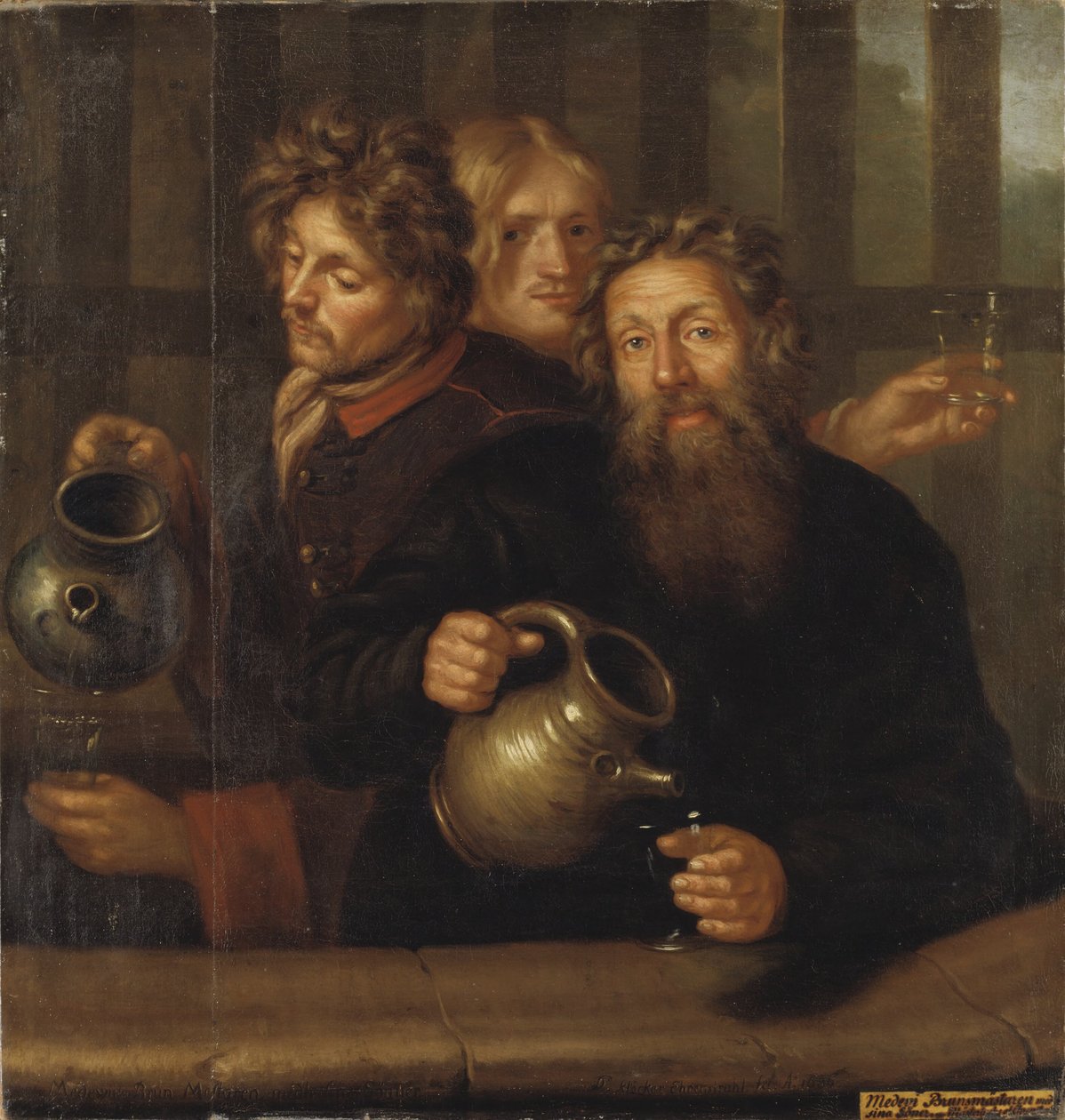 Medevin kylpylämestari ja hänen poikansa, 1686 tekijältä David Klöcker Ehrenstrahl