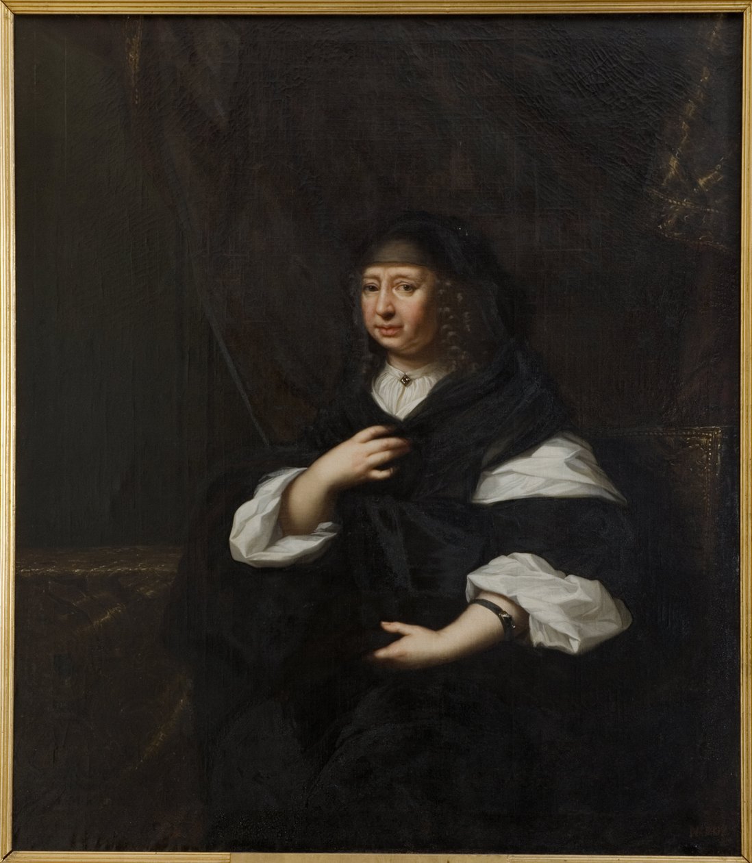 Marie Elisabeth de Saxe, Holstein Gottorpin herttuatar - Muotokuva Saksin prinsessa Marie Elisabethista (1610-1684), Holstein-Gottorpin herttuatar, Ehrenstrahl, David Kloecker (1629-1698). Öljy kankaalle. Mitat: 137x120 cm. Nationalmuseum Stock tekijältä David Klöcker Ehrenstrahl