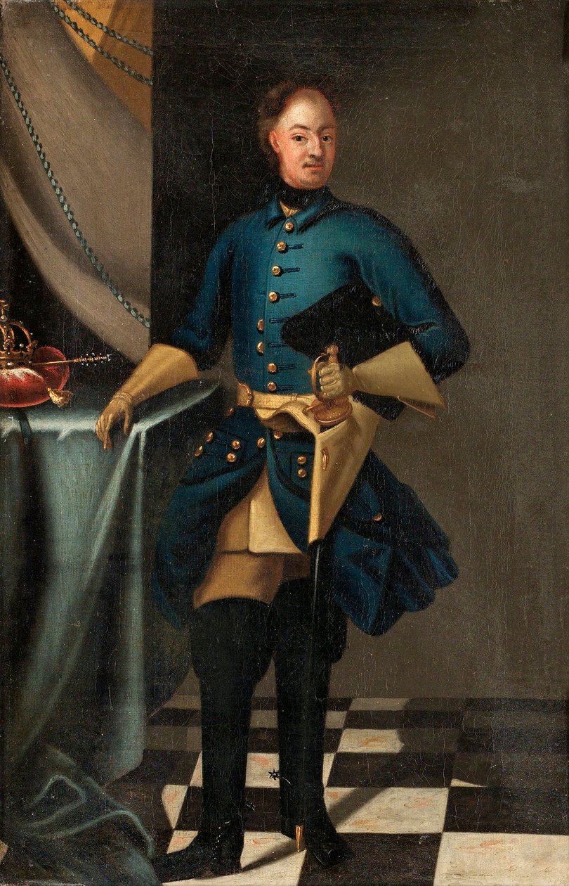 Ruotsin kuninkaan Kaarle XII:n muotokuva 1682-1718, n. 1716 tekijältä David Krafft von