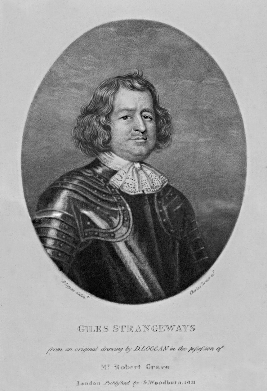 Giles Strangewaysin muotokuva, Richard Earlomin ja Charles Turnerin "Characters Illustriousin British History" -sarjasta, 1815 tekijältä David Loggan