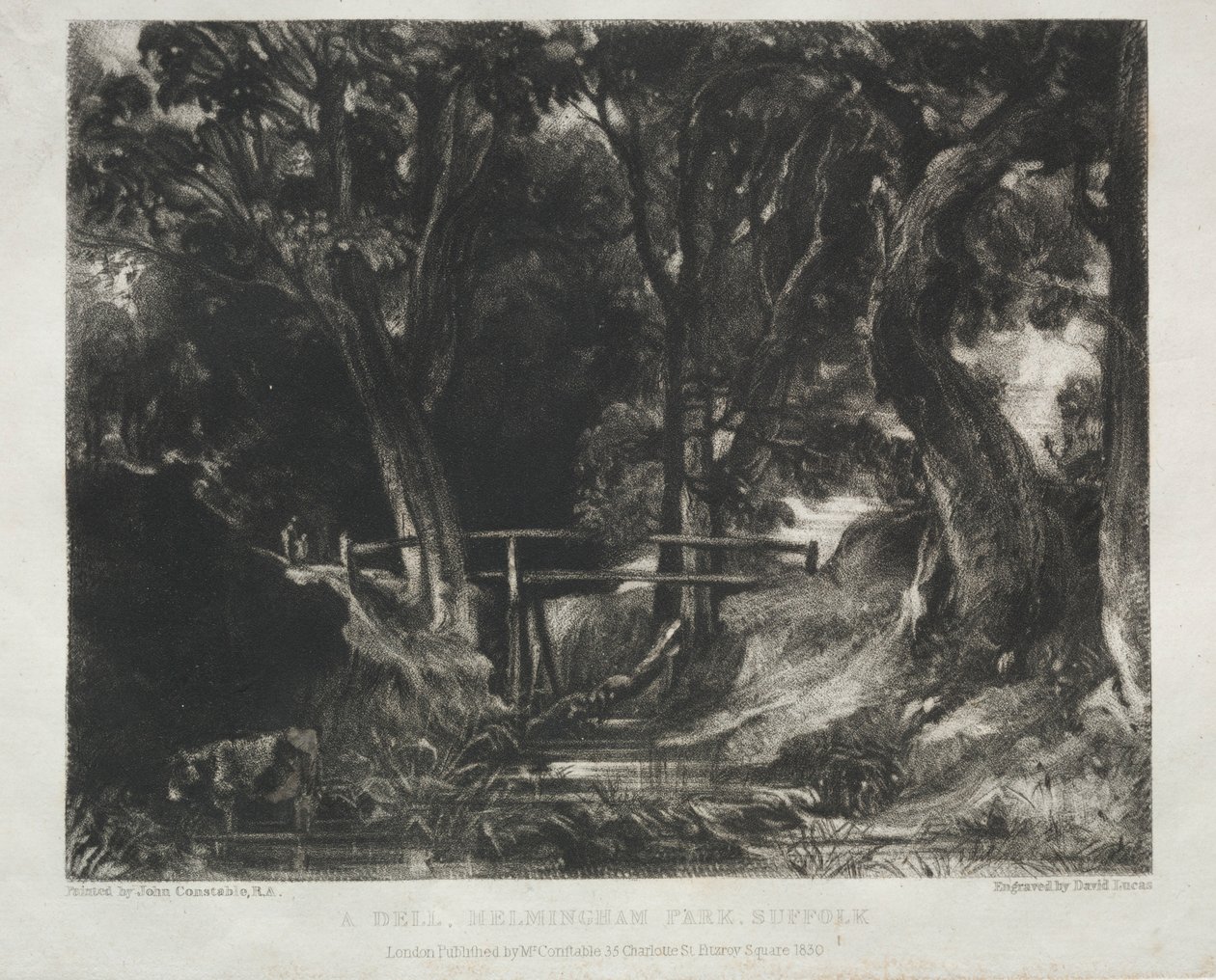Erilaisia maisema-aiheita, ominaista englantilaisille maisemille kuvista..., 1830. tekijältä David Lucas