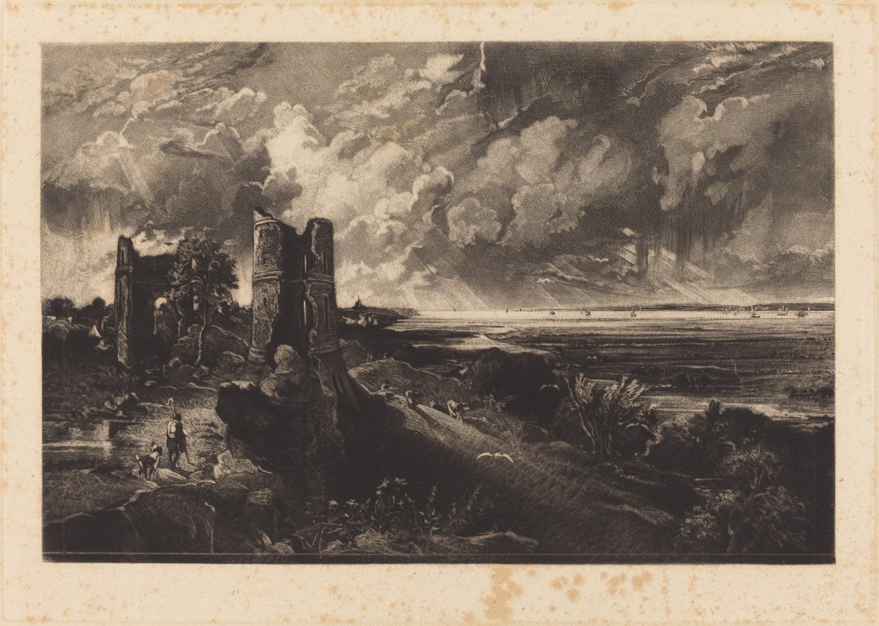 Hadleigh Castle (pieni lautanen) tekijältä David Lucas after John Constable