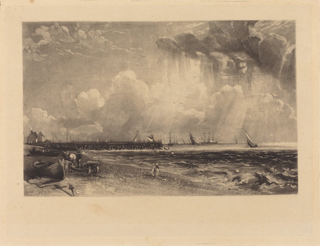 Yarmouth, Norfolk tekijältä David Lucas after John Constable