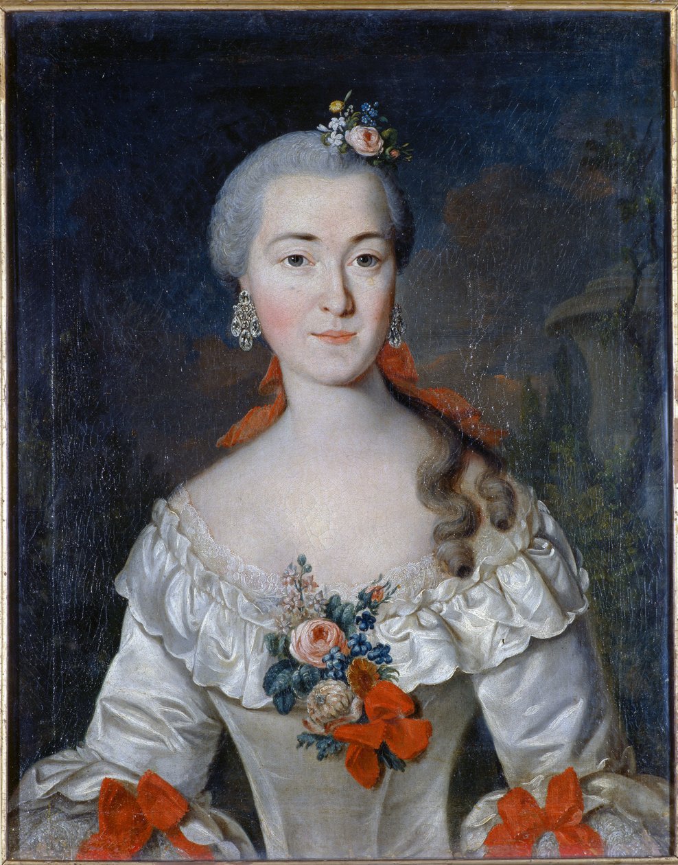 Muotokuva Maria Ivanovna Tatishchevasta (s. Mamonova) (1730-1794) - Peinture de David Lueders (Luders) (1710-1759), Öljy kankaalle 1759 Valtion Tretjakovin galleria, Moskova 70x56 tekijältä David Luders