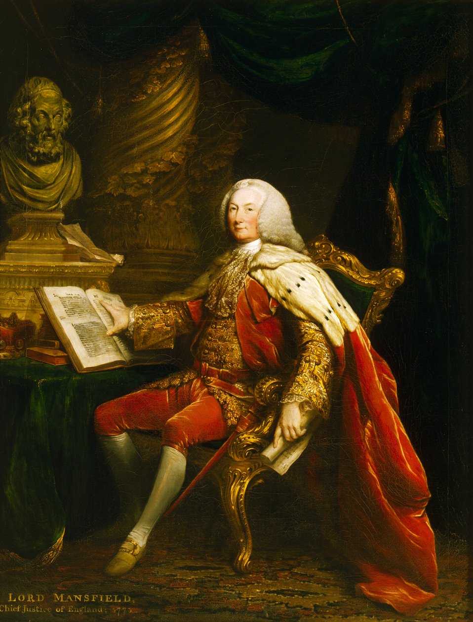 Muotokuva William Murraysta, Mansfieldin 1. jaarlista, vuodelta 1770 tekijältä David Martin