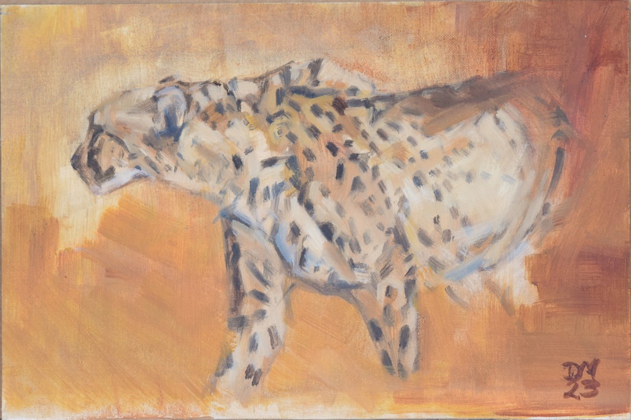 Cheetah, 2021 (öljy kankaalle) tekijältä David Mayer
