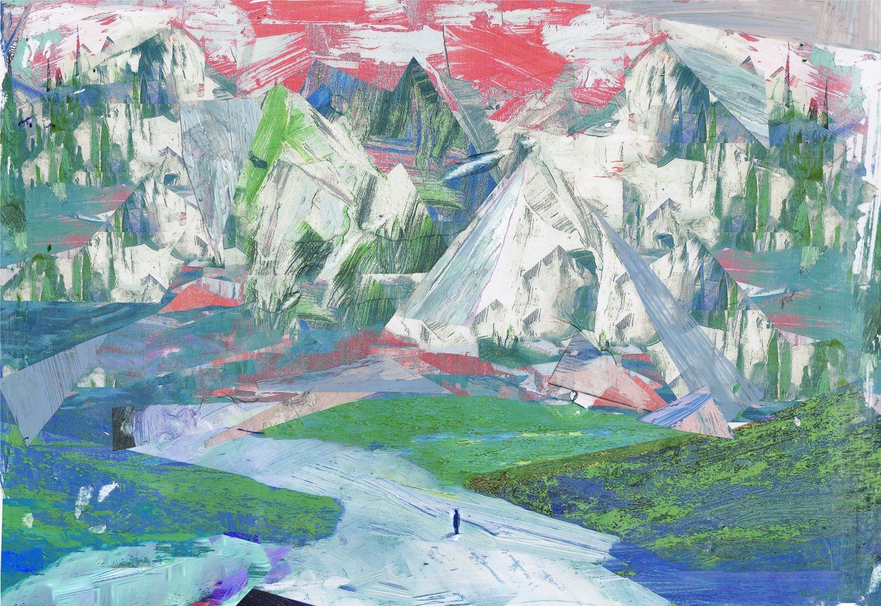 Sawtooth II, 2017, Mixed Media puupaneelilla tekijältä David McConochie