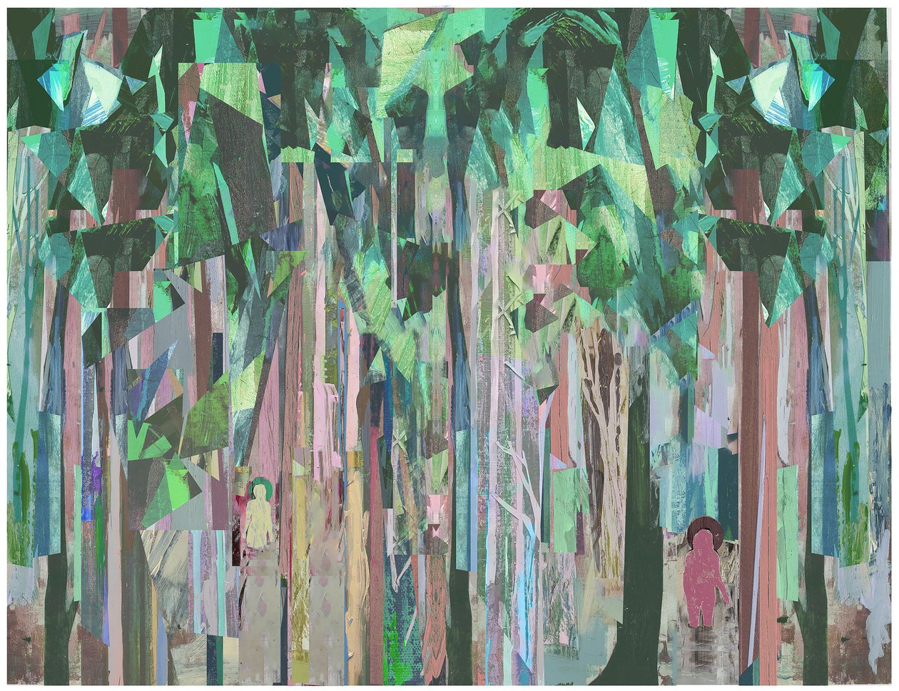Välit välissä, 2017 Mixed Media puupaneelilla tekijältä David McConochie