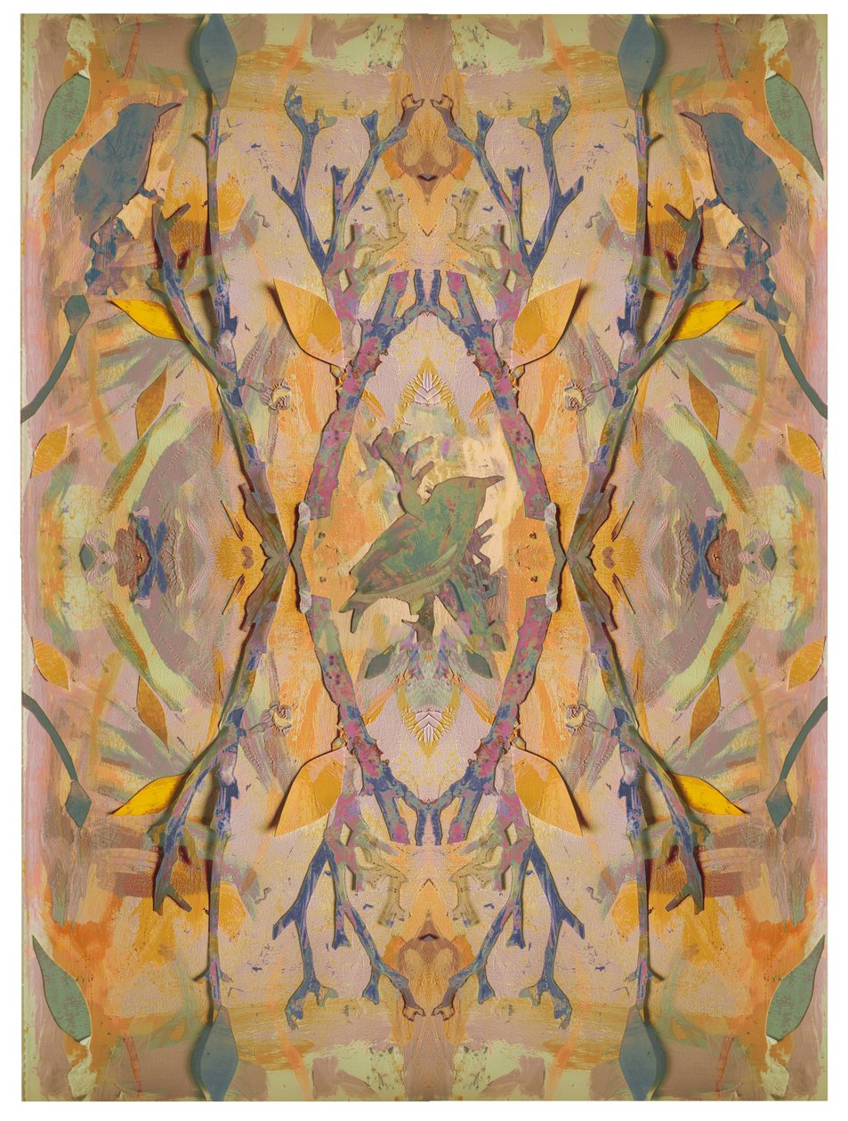 Starlings, 2016, kollaasi paperille tekijältä David McConochie