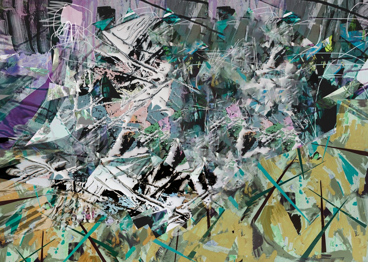 Tanglewood, 2017, Mixed Media puupaneelilla. tekijältä David McConochie