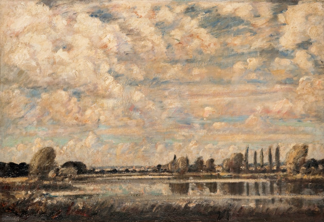 A River Scene (öljy kankaalle) tekijältä David Muirhead