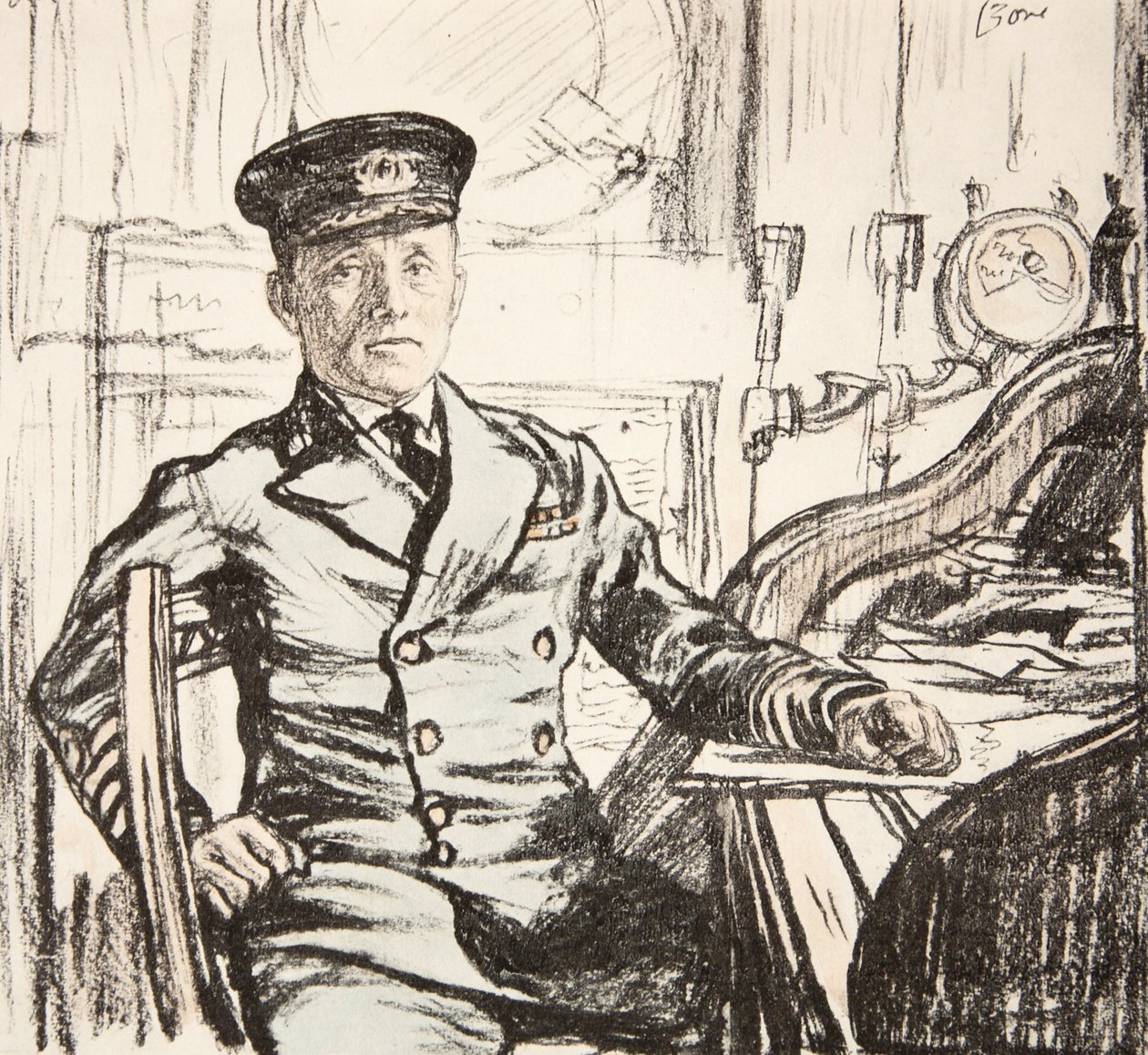 Kapteeni Cyril Fuller RI Navy, kuvitus kirjasta 