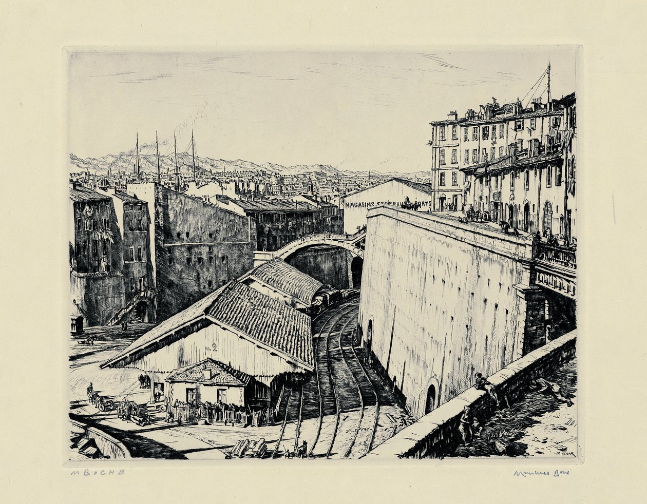 Rautatievarikko, Marseille tekijältä David Muirhead Bone